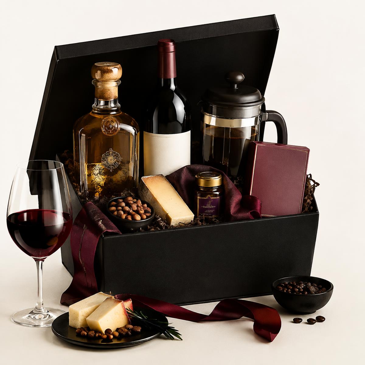 Kit premium con tequila, vino y quesos